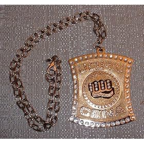 WWE JOHN CENA Gold w/Diamonds Spinning Fist PENDANT