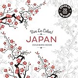 vive le color japan adult coloring book color in de stress 72 tear out pages