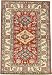 3\'6 x 5\'2 Red Hand Knotted Wool Kazak Rug