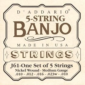 D'Addario J61 5-String Banjo Strings