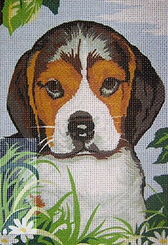 PETIT BEAGLE NEEDLEPOINT CANVAS FROM SEG DE PARIS