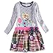 Novatx Baby Kids Winter Bow Check Pattern Girls Clothes H6328 Grey