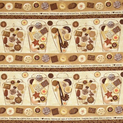 SPX Biscotti Cookie Jar Shelf Beige, 44-inch (112cm) Wide Cotton Fabric Yardage