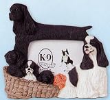 Cocker Spaniel (Black and White) K-9 Kreations Picture Frame