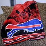 Buffalo Bills Helmet Royal Plush Blanket Throw