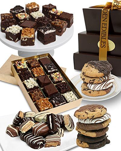 Classic Elegant Cookie and Brownie Tower