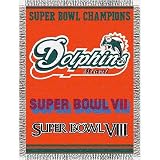 Northwest Miami Dolphins Super Bowl VII Commerative Throw