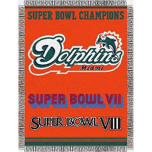 Northwest Miami Dolphins Super Bowl VII Commerative Throw