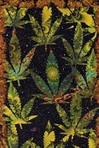 A Puff in Time (Trippy Pot Leaves) Art Poster Print - 24" X 36"