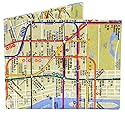 Dynomighty Men's Subway Map Mighty Wallet - Super Thin Lightweight Tyvek Billfold