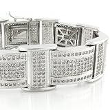 Men's Iced Out Hip Hop White Gold Plated 20mm 9