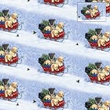 Downhill Racing Mixed Animals Christmas Wrapping Paper