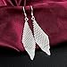 Annymall Fashion Bohemia Jewelry Rhombus Shape 925 Sterling Silver Plated Earrings for Women Girls