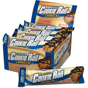 Labrada Nutrition Lean Body Cookie Roll Meal Replacement Bar, Chocolate Chip, 2.82-Ounce Bars (Pack of 12)