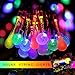 Solar String Lights By Zeso 20ft 30 LED 15 Water Drop & 15 Crystal Waterproof Lights Christmas Lights Outdoor String lights for Garden, Patio, Yard, Home, Christmas Tree, Parties (Multi-colored)