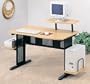 Home Office Black/Beech Finish Computer Desk WorkStation w/Printer Dock