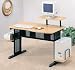Home Office Black/Beech Finish Computer Desk WorkStation w/Printer Dock