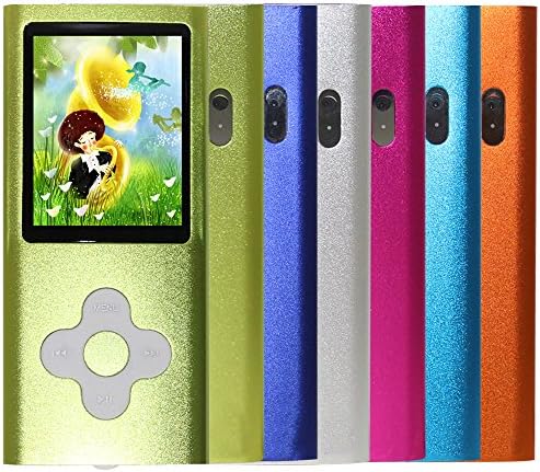 Rshop New 8GB Green Slim MP4/MP3 Player Music 1.7'' Lcd Screen Mp4 Music/Audio/Media Player with Earphone and Usb Cable /Support Camera Video Movie Ebook Games Photo View
