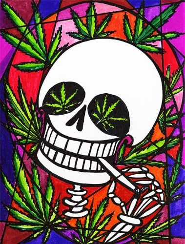 Mary Jane Los Muertos Day of Dead Museum Quality Deep Wrapped Giclee Canvas (24x32)