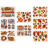Thanksgiving and Fall Leaves Window Clings Decals Decorations Kit
