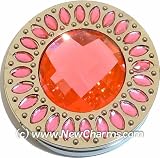 Pink Round And Marquise Foldable Purse Hanger Handbag Table Hook
