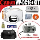 Canon WP-DC16 Underwater housing for Canon A720IS Digital Cameras + FREE Intova 35mm Daylight Sports Utility Waterproof Camera + Canon WWDC1 Weight for Waterproof and All Weather Cases + Deluxe DB ROTH Accessory Kit