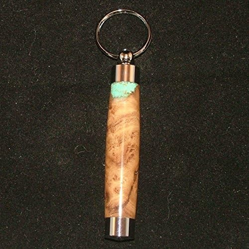 Sewing Needle Case Keychain in Olive and Chrome
