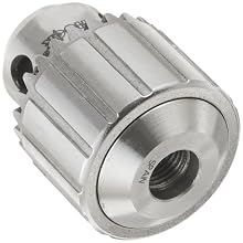 Llambrich CY Plain Bearing Medium Duty Threaded Mount CK4 Keyed Drill Chuck, 3/8"-24 Mount, 1-1/4" Chuck Diameter, 1/64"-1/4" Capacity