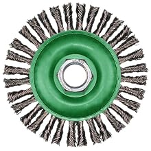 Hitachi 729295 6-Inch Cable Twist Knot Carbon Steel Wire Wheel Brush