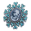 December Birthstone Blue Beauty Cameo Brooches And Pins Vintage