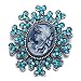 Pugster December Birthstone Blue Beauty Cameo Brooches And Pins Vintage