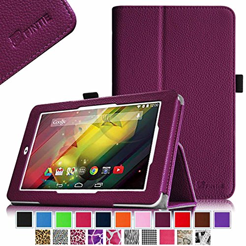 Fintie HP 7 Plus (Model 1301) Folio Case - Premium Vegan Leather Cover with Stylus Loop (Will Only Fit HP 7 Plus 1301US 7-inch Android Tablet) - Purple