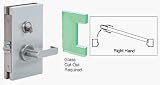 CRL 6x10 RH Brushed Stainless Finish Center Lock with Deadlatch in Class Room Function