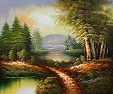 Art Reproduction Oil Painting - Landscapes: West Of The Rockies - Standard 20x24 - Hand Painted Canvas Art
