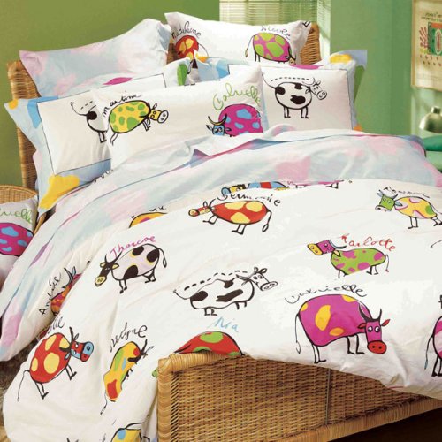 Lily & Lulu - Blue/Pink, Sheet Set, Queen