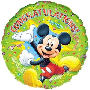 Disney Mickey Mouse Congratulations Balloon 18 Inch Foil: Amazon.co.uk ...