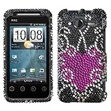 Trapped Heart Crystal Bling Case for HTC EVO Shift 4G