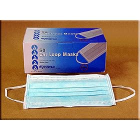 Earloop Procedure Face Masks Blue with glass-free filter