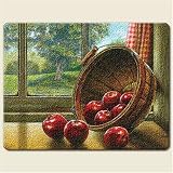 APPLE red GLASS CUTTING BOARD Kitchen HOME Decor NEW
