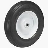 Marathon Industries 00265 14.5-Inch 5/8-Inch Bore Flat Free Wheelbarrow Tire With Ribbed Tread - Universal Fit