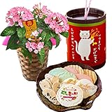 花由 遅れてごめんね敬老の日 選べる24通り におい桜（鉢植え）と志満秀の海老せんべい 花とスイーツのセット