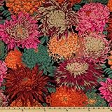 61nKwpncFML. SL160  44 Wide Kaffe Fassett Collective 2010 Drama Japanese Chyrsanthemum Red Fabric By The Yard