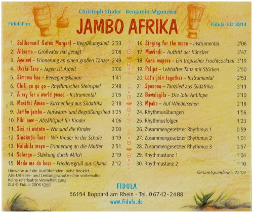 Cover image : Jambo Afrika. CD