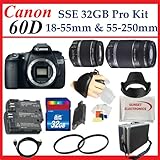 Canon EOS 60D 18 MP CMOS Digital SLR Camera with Canon EF-S 18-55mm f/3.5-5 ....