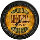 Mendoza 's Tonic Wonder Remedy Black Cascading Pub Style Wall Clock