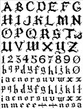 Rusty Pickle Cap'n Jack & Pirate Princess Alphabet Clear Stamps 6"X8" Pirate Font SMP63, 1 Item(s)/Order