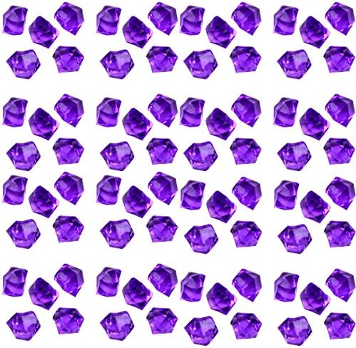 Acrylic Ice,500g Rock Crystals Treasure Gems for Table Scatters, Vase Fillers, GearAP Acrylic Ice Rocks for Vase Fillers, Arts & Crafts (Deep Purple)