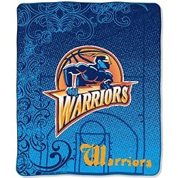Golden State Warriors Royal Plusch Raschel 50x60 Throw Blanket - NBA Basketball