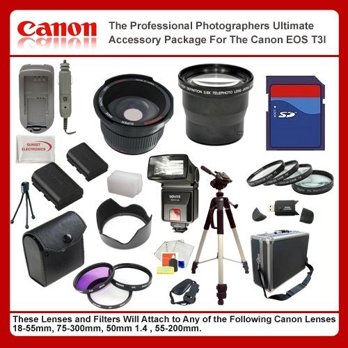 Best Buy Best Value Accessory Package For Canon T3i (600D) includes: 8GB Hi Speed Error Free Memory
