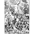 Albrecht Durer (Follow the "Grand Passion", scene: Christ on the Cross) Art Poster Print - 13x19